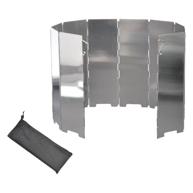 Estufa Gas 10 Placas Protector Contra El Viento Picnic Plegable Aluminio Pantalla A Prueba