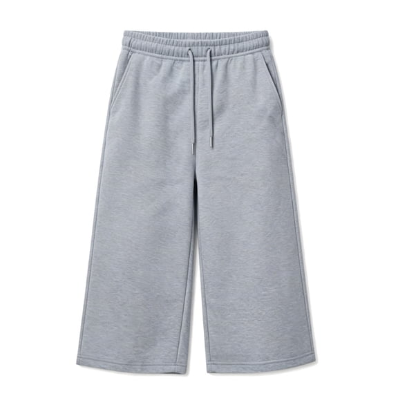 LIIPEE Casual Cropped Pants For Men Summer Fashion Solid Color Baggy Wide Leg Trousers Male Versatile Lightweight Breathable Pants,L