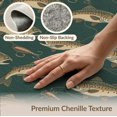 thumbnail image 6 of ODIKA 9'x12' Washable Area Rug Non-Slip, Chair-Friendly Fish Vintage Trout Lure Cabin Border Theme Bass Angler Fishing Flowing Dynamic for Dining Room, Basement, Large Office, 6 of 7
