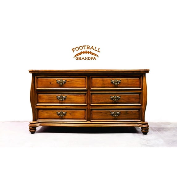 Custom Decals Football Grandpa Wall Art Size: 10 X 20 Inches Color: Brown
