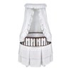 Badger Basket Elite Oval Baby Bassinet with Canopy - Cherry/White