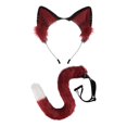 thumbnail image 3 of Cola de tocado de gato Cosplay oreja gato con cola conjunto vestido de lujo para Magideal Cola de tocado de gato, 3 of 7