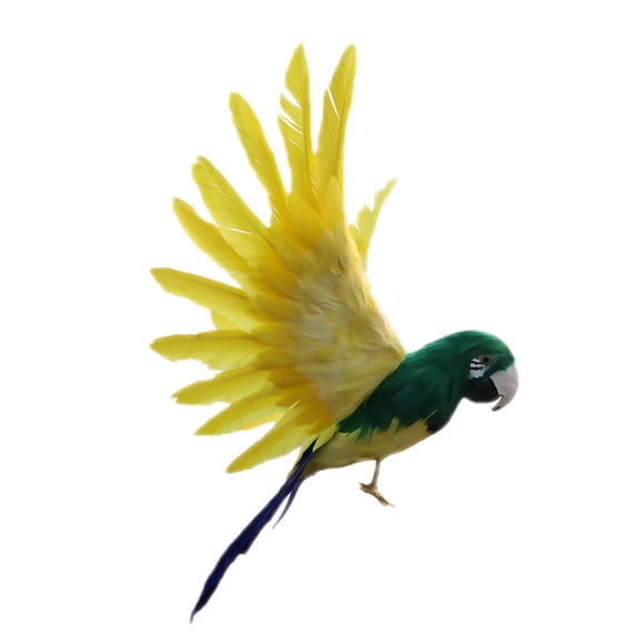 S SERENABLE Seagull with Artificial Bird Feathers, Realistic Ornament for Garden Decoration Parrot 2