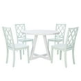 thumbnail image 3 of Dining Tables Linon Nico Round Wood Angled Legs Dining Table, Pure White, 3 of 10