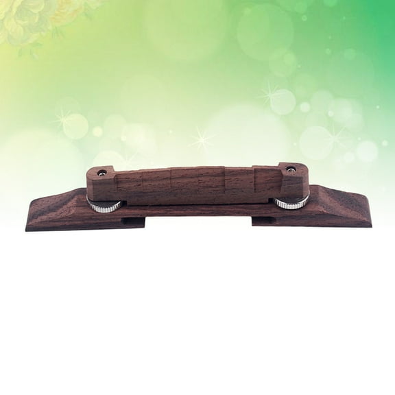 STOBOK Brown Arc Design Roller Saddle Guitar Bridge Lightweight for Bass Guitar Parts