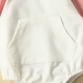 thumbnail image 4 of CAIVO Baby Boy Girl Fall Clothes Oversized Hooded Pullover Sweatshirt O-Neck Romper Color Block Long Sleeve Bodysuit Onesie Lovely Toddler Child Daily Wear, 4 of 8