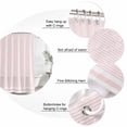 thumbnail image 6 of Farmhouse Pink White Striped Waterproof Fabric Shower Curtain,Modern Stripes Waterproof Fabric Shower Curtain for Bathroom Curtains Bathtubs Hotel Washable Shower Curtains with 12 Hooks Small 36x72in, 6 of 8