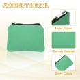 thumbnail image 4 of Uxcell Canvas Coin Purse, Small Coin Purse with Zipper Portable Change Pouch Holder Travel Storage Organizer 5x3 in & Apple Green-Fitting for ( Change Coins/ID Card/Jewelry Keys/Cosmatic), 4 of 7