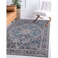 thumbnail image 6 of Linon Emerald Grenier Grey & Teal 5x7, Area Rug, 6 of 10