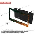 thumbnail image 3 of 1Pack License Plate Frames with Green Orange Bokeh Glitter Pattern Includes Screws & Caps Full Accessories Included Size 6. 3x12. 2inch(16x31cm), 3 of 8