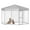157.5"L x 133.9"W x 90.6"H, variant on Uforic 13×11 ft ( 158" x 134" x 91" ) Large Outdoor Dog Kennel,Outside Heavy Duty Shade Dog Pen Playpen Pet Dog Enclosure Crate Dog Run House with UV & Waterproof Cover Fence