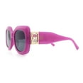 thumbnail image 6 of Womens Mod Thick Plastic Rectangle Designer Fashion Butterfly Sunglasses Purple - Black, 6 of 8