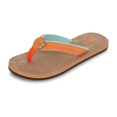 thumbnail image 2 of Floopi Flip Flops for Women Durable EVA Floral Textured Sandals Ladies Beach Sandals with Indoor & Outdoor Anti Skid Soles, Color Tan, Size 8, 2 of 4