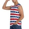thumbnail image 3 of Zufioo American Patriotic Stars And Stripes Men's Tank Top,Men's Sleeveless Muscle Shirts,Basic Sleeveless T Shirts Casual Active Hipster Tank Top,Moisture Wicking Odor Protection-Small, 3 of 7