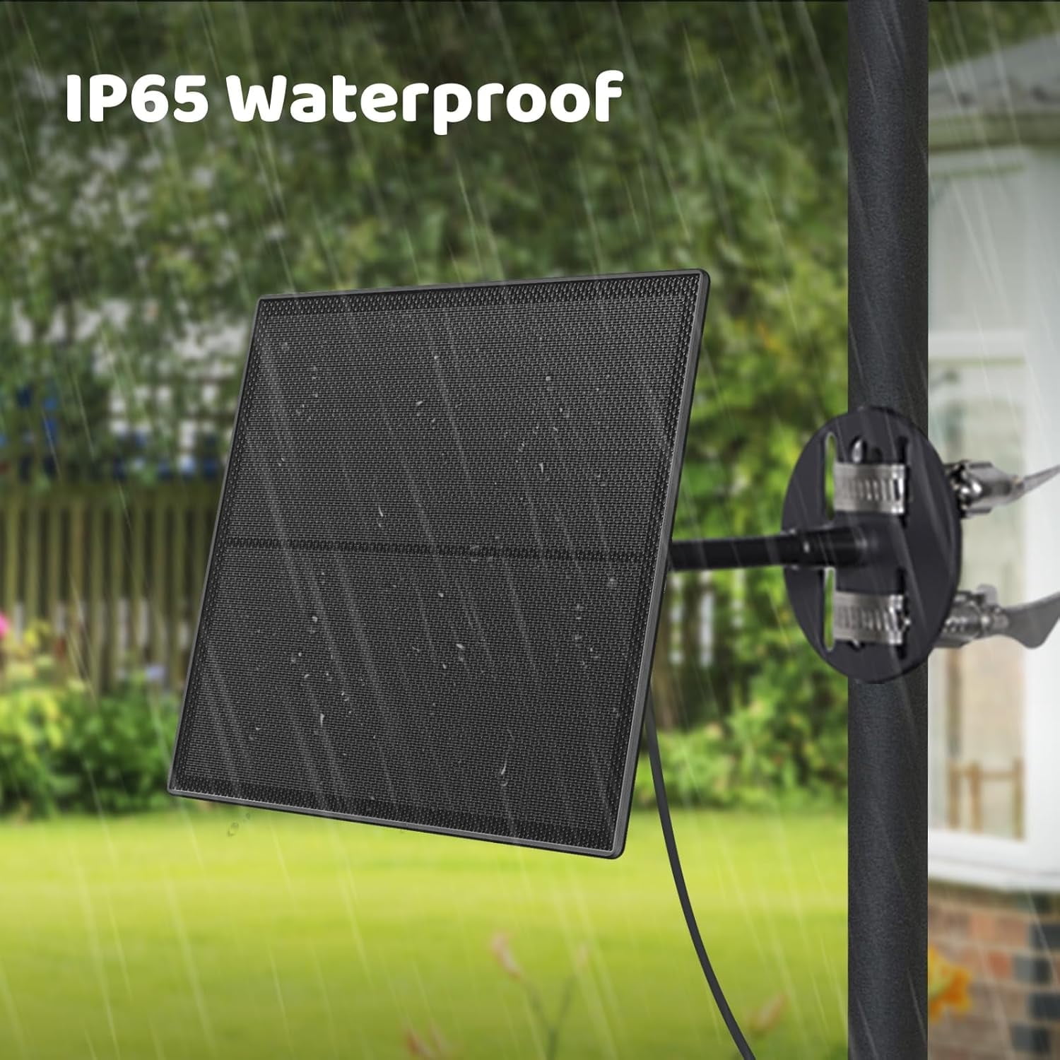 Netvue Type C Solar Panel for Birdfy, IP65 Waterproof for Outdoors, 5W Continuously Power Supply, 360° Swivel Bracket