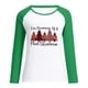thumbnail image 5 of Camiseta de Navidad para mujer, temporada festiva, regalo para amantes, camiseta de manga larga, camiseta con costuras a juego de colores para mujer Pompotops  gfhjh4615, 5 of 7