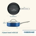 thumbnail image 3 of Farberware Style Nonstick Cookware Saute Pan with Lid, 3-Quart, Blue, 3 of 14