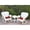 Burgundy, variant on Windsor Resin Wicker 3 Piece Patio Rocker Conversation Set