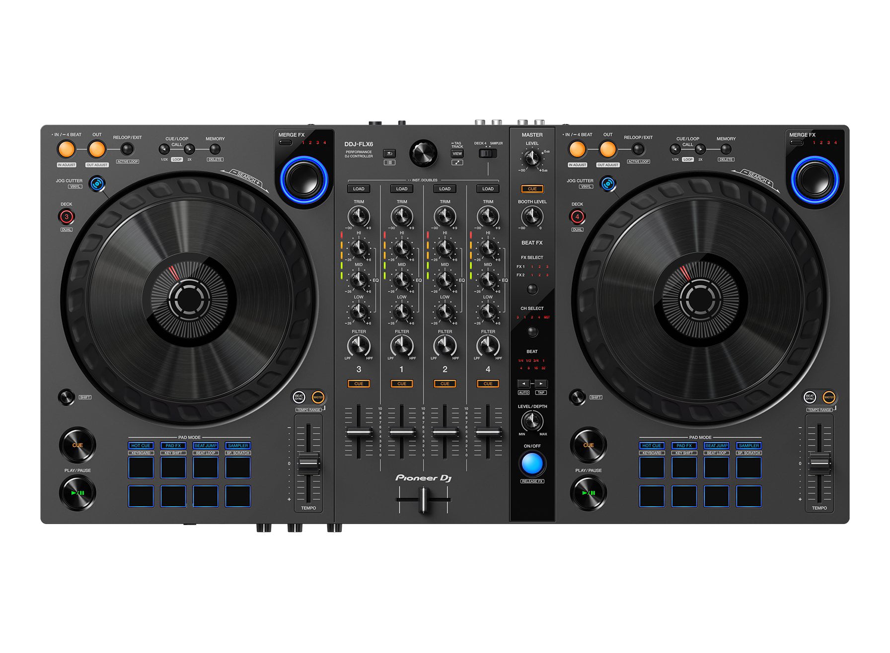 Pioneer DJ DDJ-FLX6-GT 4-Channel DJ Controller Graphite - Walmart.com