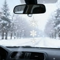 thumbnail image 2 of nTRIUQJ Elegant Acrylic Snowflake Rearview Hanging Ornament for Festive Car Interior Decoration and Seasonal Celebration Silver1, 2 of 4