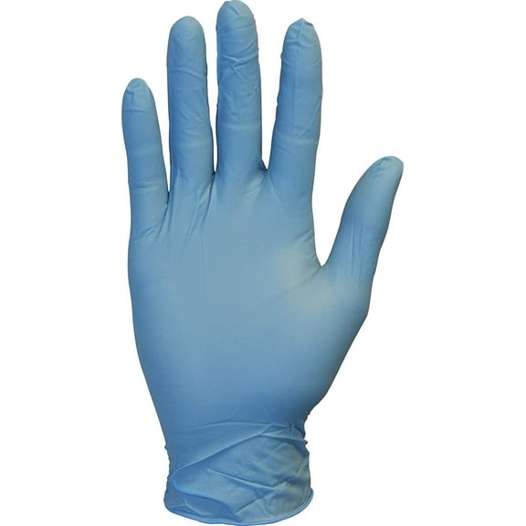 The Safety Zone GNPR-XL-1A Powder Free Blue Nitrile Gloves, Size XL, Case of 1,000