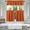 ORANGE, variant on 2 Sets 3PC ORANGE Faux Silk Kitchen Blackout Curtain Set Includes Valance (60"x14") & Two Tiers (30"x24") Elegant Light-Blocking Solid GHL4