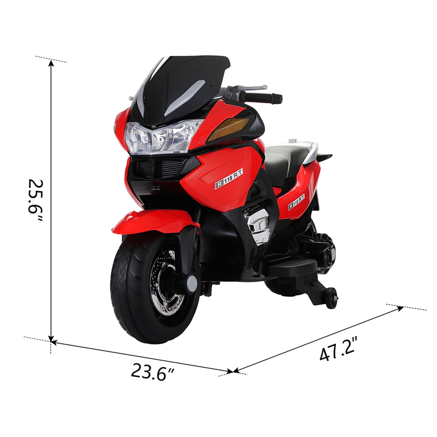 CIPACHO 12V Battery Powered Kids Ride on Police Motorcycle, Electric Car Toy with Training Wheel, Red CIPACHO 12V Battery Powered Kids Ride on Police Motorcycle, Electric Car Toy with Training Wheel, Red