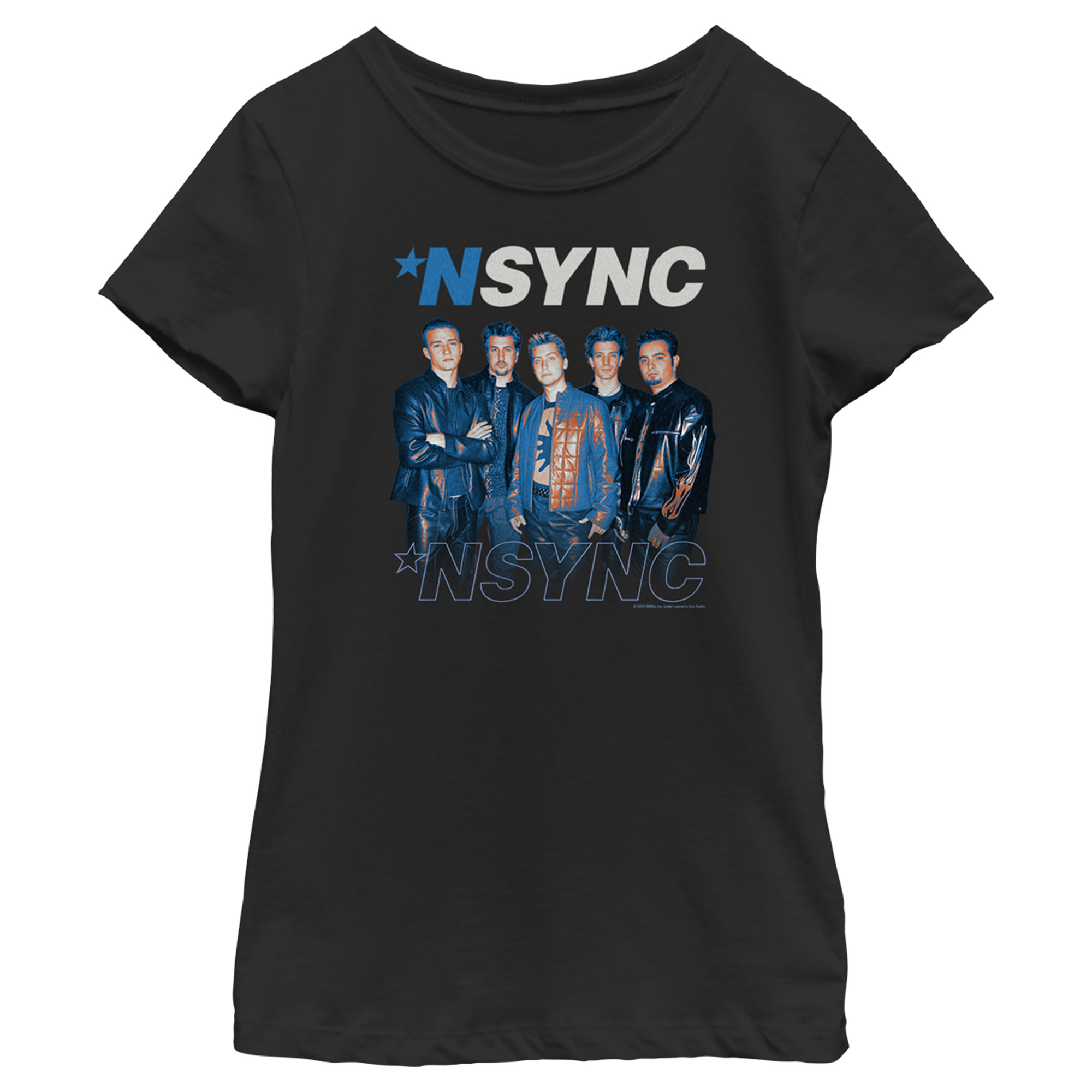 Girl's NSYNC Band Pose Graphic Tee Black Medium