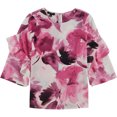 thumbnail image 1 of Alfani Blusa con mangas con volantes para mujer, rosa, XX-Large, 1 of 1