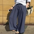 thumbnail image 2 of Relaxed Fit Women‘s Lounge Pants with Elastic Waist and Wide-Leg Design, 2 of 5