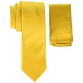 thumbnail image 2 of Stacy Adams Men's Satin Solid Tie Set, Gold, One Size, 2 of 4
