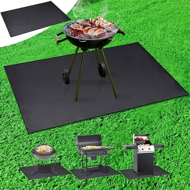 Under Grill Mat For Outdoor Grill Deck Protector, Reusable Bbq Floor Mat Waterproof Fireproof Non-Slip Oil Proof Grill Pad Barbecue Splatter Mat For Gas Grill Charcoal Grill, Easy To Clean