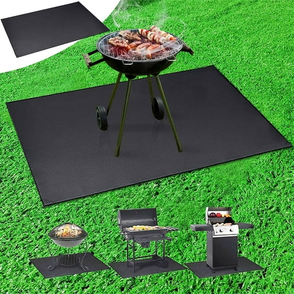 Under Grill Mats for Outdoor Grill,Double-Sided Fireproof Grill Pad,Fireproof Double-Sided Oil Proof Heat Resistant BBQ Mat,BBQ Mat for Under BBQ