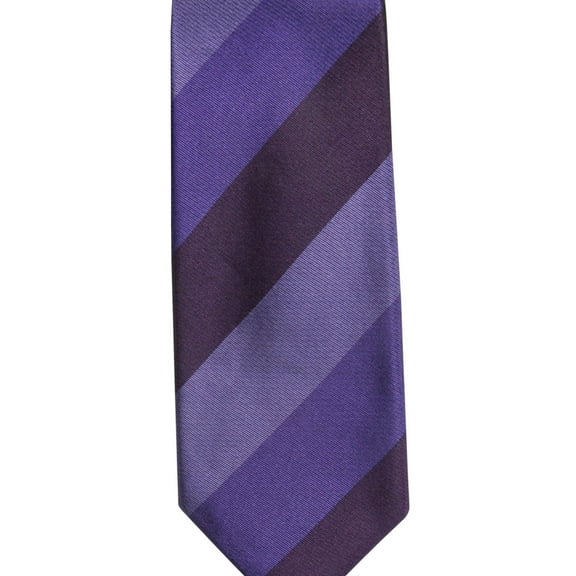 Alfani Mens Bennington Stripe Self-tied Necktie, Purple, One Size