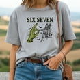 thumbnail image 2 of Six Seven 6 7 Meme Funny Witch Skeleton Hands Halloween T-Shirt, 2 of 5
