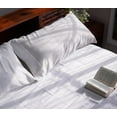 thumbnail image 4 of Earthy Threads Queen Sheet Set - 100% Organic Bamboo 4 Piece Set - Luxurious Silky & Soft - Cooling for Hot Sleepers - Hotel Luxury Bed Sheets - 16"inch Deep Pockets (White Dobby), 4 of 7