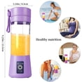 thumbnail image 3 of Vaso licuadora portátil JAMW eléctrica USB 380 ml morado claro, 3 of 5