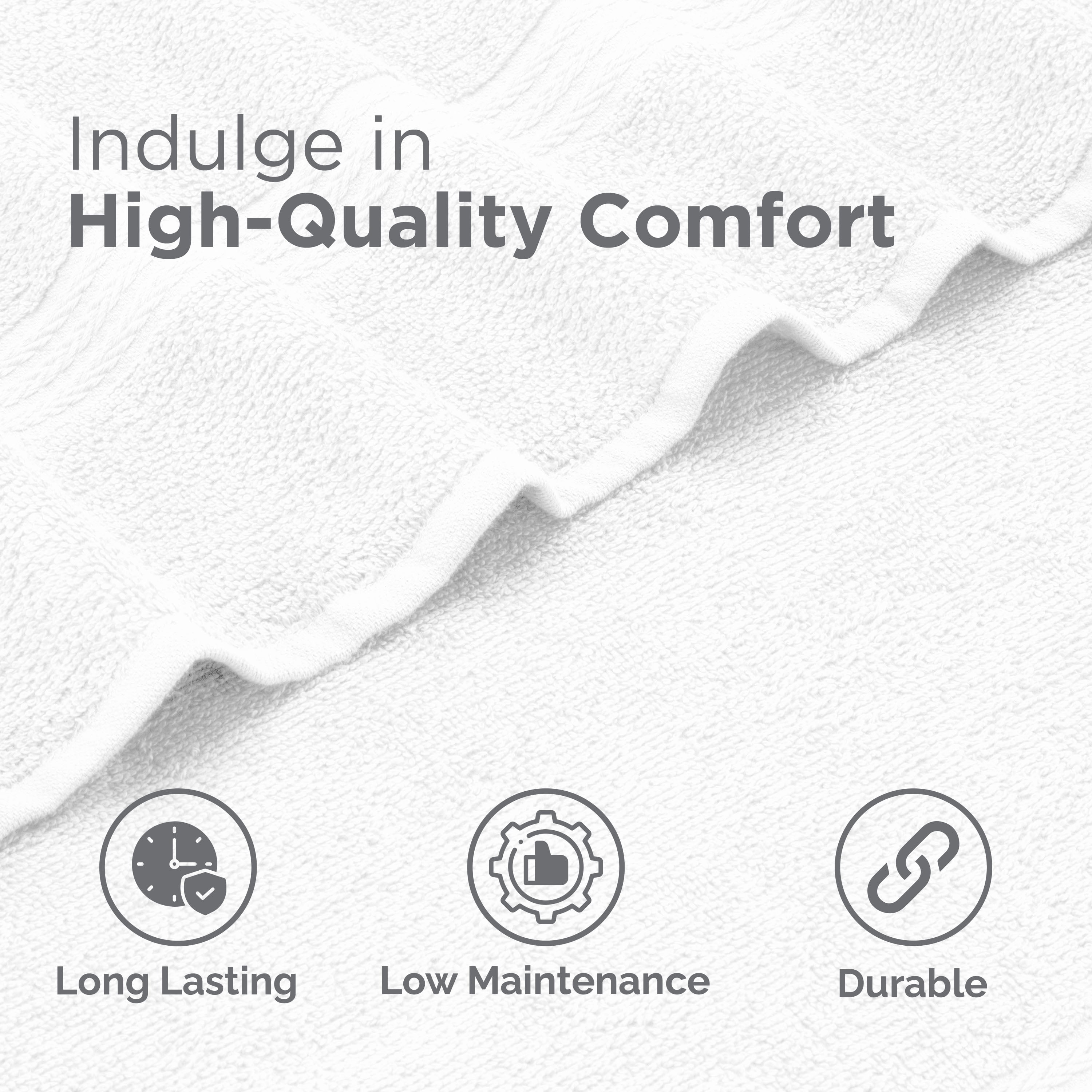 Martex Easy Living 6-Piece Cotton Towel Set, Soft & Quick-Dry Towels, White