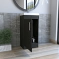 thumbnail image 2 of Sevilla Bathroom Vanity, Single Door Cabinet, Black, 2 of 5