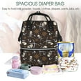 thumbnail image 5 of Xecao Pirate Skulls print Large Capacity Nappy Bag is a multi-functional waterproof travel backpack, perfect as a nursing bag or mummy backpack for women, 5 of 6