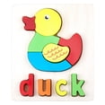 thumbnail image 1 of D Wooden Duck Puzzle For Kids - 12-Piece Educational Toy With Cartoon Patterns - Brain Teaser Game For Cognitive Development - 6.9 X 5.7 X 0.4 Inches, 1 of 1