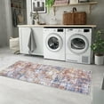 thumbnail image 3 of ZACOO 2x6 Hallway Runner Rug Washable Rug Soft Distressed Rug Non-Slip Low-Pile Rugs for Entryway Modern Area Rug, Red/Blue, 3 of 8