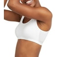 thumbnail image 2 of Hanes Bralette 3-Pack Women's Bra Cotton Scoopneck Crop Sports Low Impact HFA002, 2 of 7