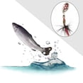 thumbnail image 2 of Cuchara giratoria Lentejuelas Señuelo de pesca Cebo artificial giratorio (plata + rojo), 2 of 5