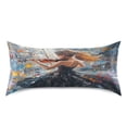 thumbnail image 3 of Dailycode Satin Pillow Case Standard Silk Pillow Cover for Hair and Skin Envelope Closure Elegant Woman Play Violin 20"x26", 3 of 9