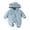 Blue, variant on Suealasg Newborn Baby Girls Plush Snowsuit Jumpsuits Long Sleeve Fleece Romper 3 6 9 12 18 Months Infant Girls Winter Warm Outwear Clothes