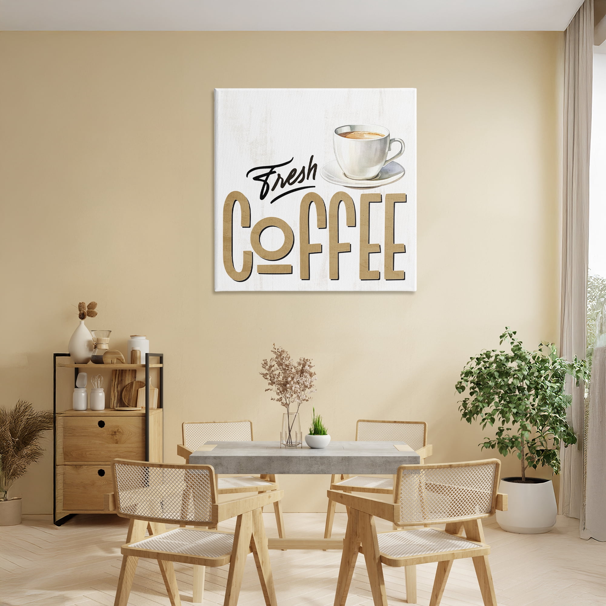 Stupell Industries Fresh Hot Coffee Canvas Wall Art, design by Kim Allen