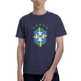 thumbnail image 1 of Brazil National Football Team Fashion Men'S Basic Short Sleeve T-Shirt Navy Blue 4x-Large, 1 of 5