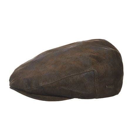 UPC 016698496797 product image for Stetson Men s Weathered Leather Ivy Cap Brown XL | upcitemdb.com
