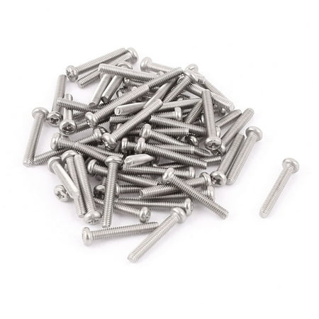 

M2.5 x 16mm 304 Stainless Steel Crosshead Round Head Screws Bolt 60pcs